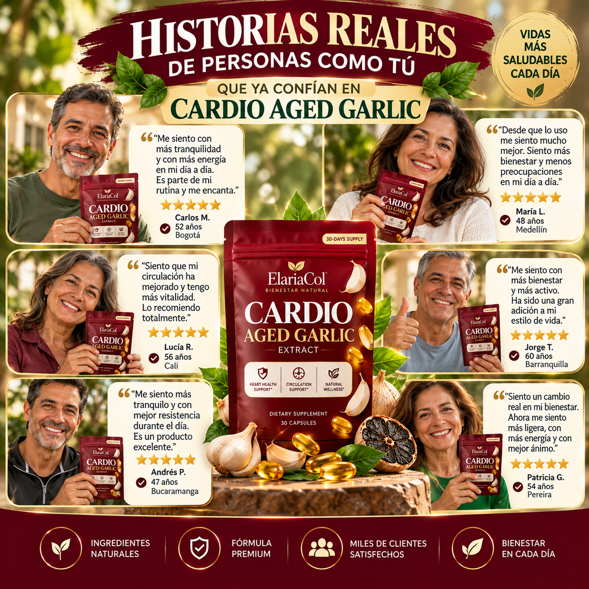 CARDIO AGED GARLIC: Dile adiós a las preocupaciones por tu corazón
