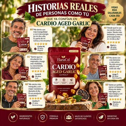 CARDIO AGED GARLIC: Dile adiós a las preocupaciones por tu corazón