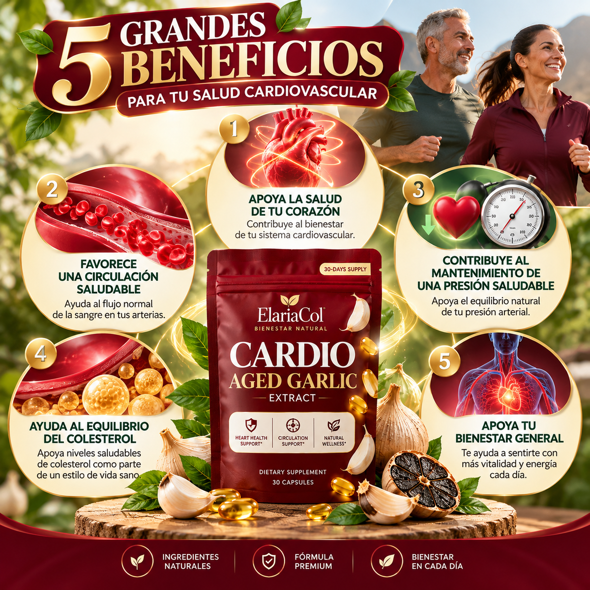 CARDIO AGED GARLIC: Dile adiós a las preocupaciones por tu corazón