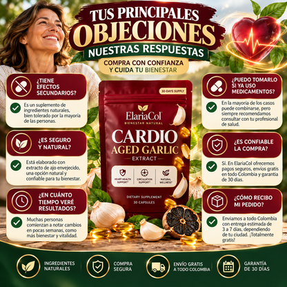 CARDIO AGED GARLIC: Dile adiós a las preocupaciones por tu corazón