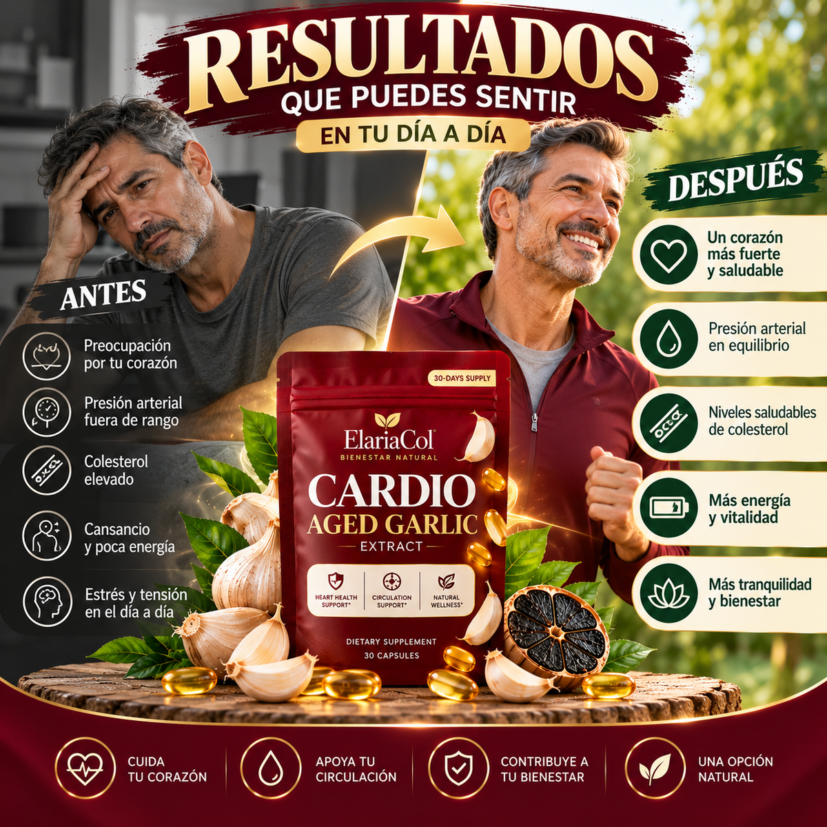 CARDIO AGED GARLIC: Dile adiós a las preocupaciones por tu corazón